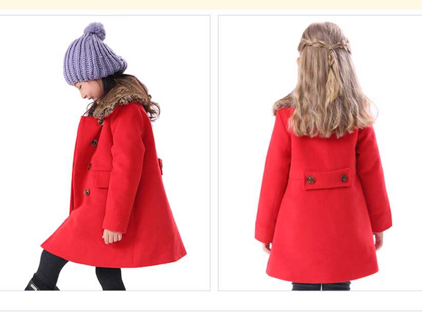 custom made girl coat nylon fabric fur collar - Click Image to Close
